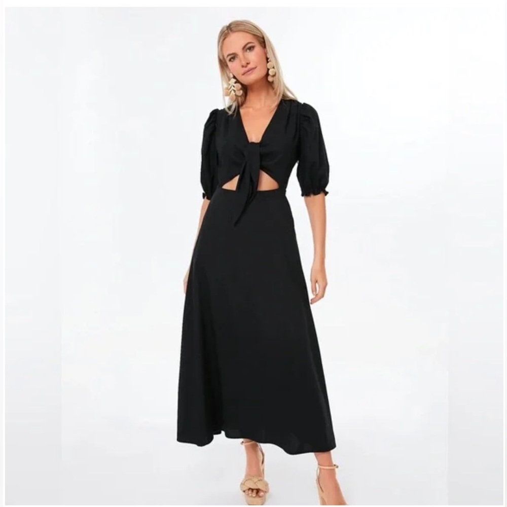 Tuckernuck Black Addie Maxi Cut-Out Dress Hyacinth House